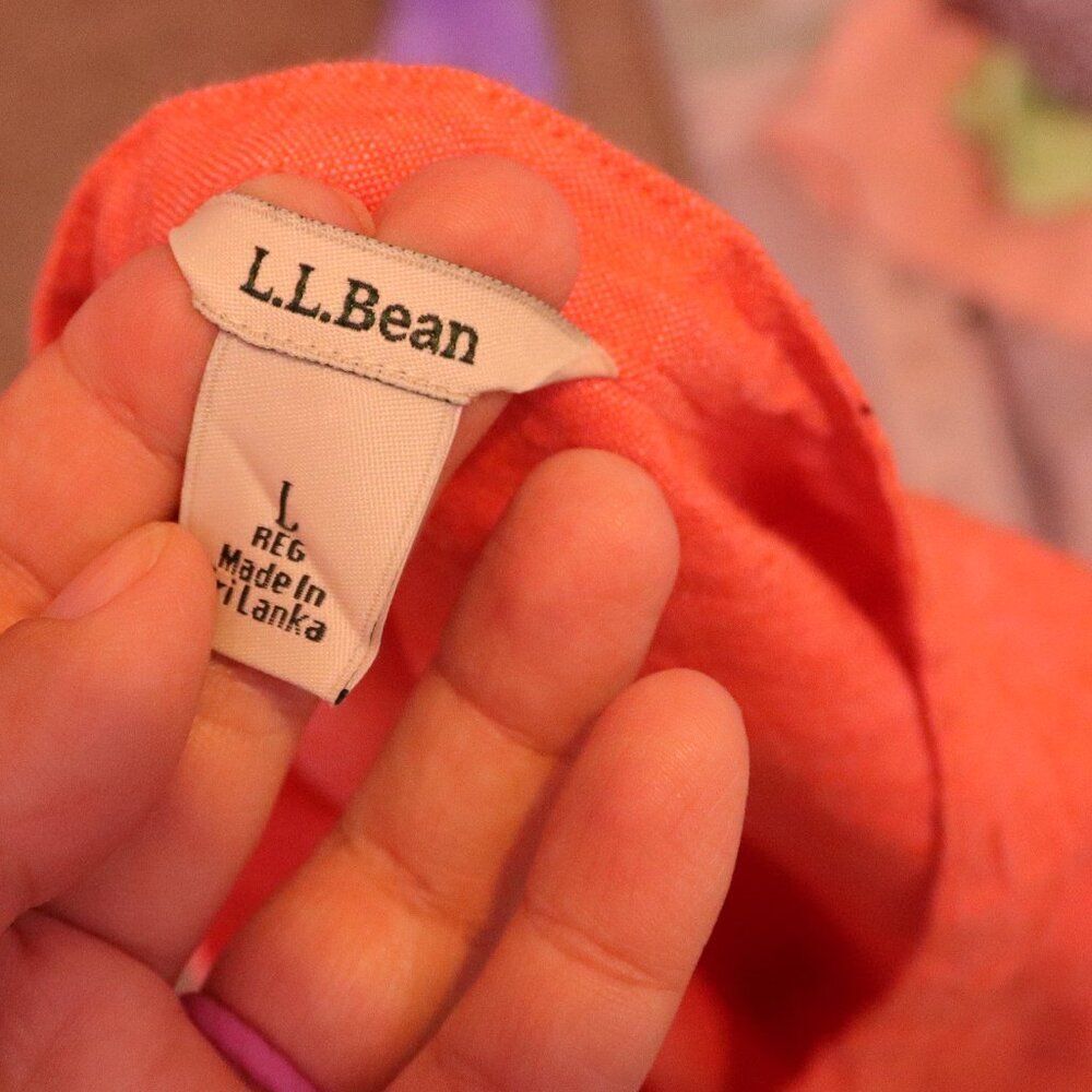 LL Bean | Vintage Linen Tunic Top Large - Picture 5 of 7